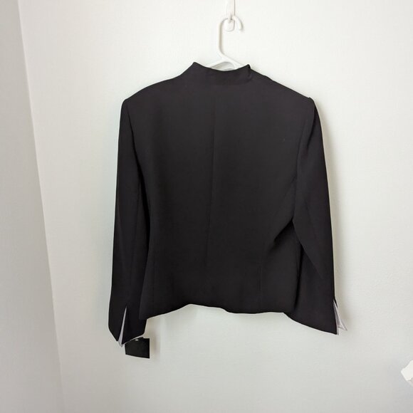 NWT Collections for Le Suit Women's Black & Sheer Collar Blazer, 16 - Picture 4 of 6